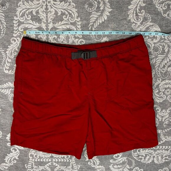Columbia Men's Cargo Shorts L Red Mesh Lined with Belt Casual Summer - Picture 3 of 6